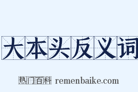 大本头反义词是什么意思的图片